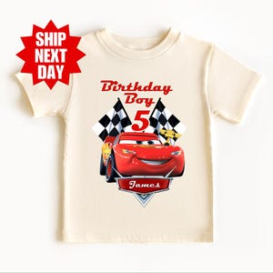 Lightning McQueen 5th Birthday Shirt, Birthday Boy Shirt, Disney Cars Birthday Shirt, Disney Birthday Shirt, My 5th Birthday Shirt