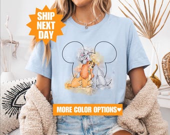 Lady und das Tramp Paar Shirt, Disney paar Shirts, Disney Familien Shirts, Disney passende Shirt, Disney Halloween Shirt, Lady und Tramp
