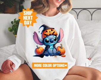 Sudadera de Halloween de Stitch, sudadera de Halloween de Disney, sudadera con capucha de Stitch, sudadera de Halloween, sudadera con capucha de Halloween de Disney, sudadera de Stitch