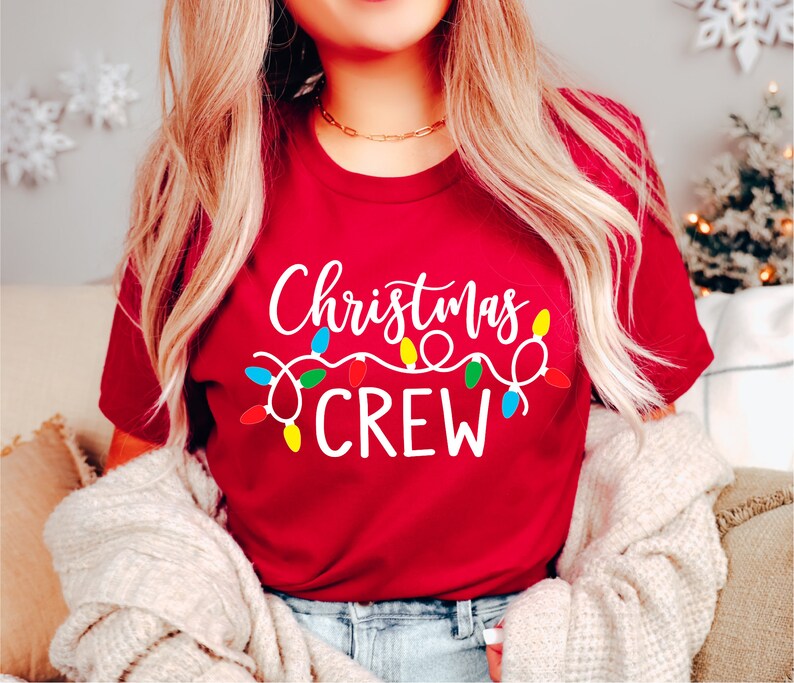 Christmas Crew Shirt, Family Christmas Pajamas, Family Christmas Shirts, Christmas Shirt, Christmas Lights Shirt,Christmas Family Crew Shirt image 2