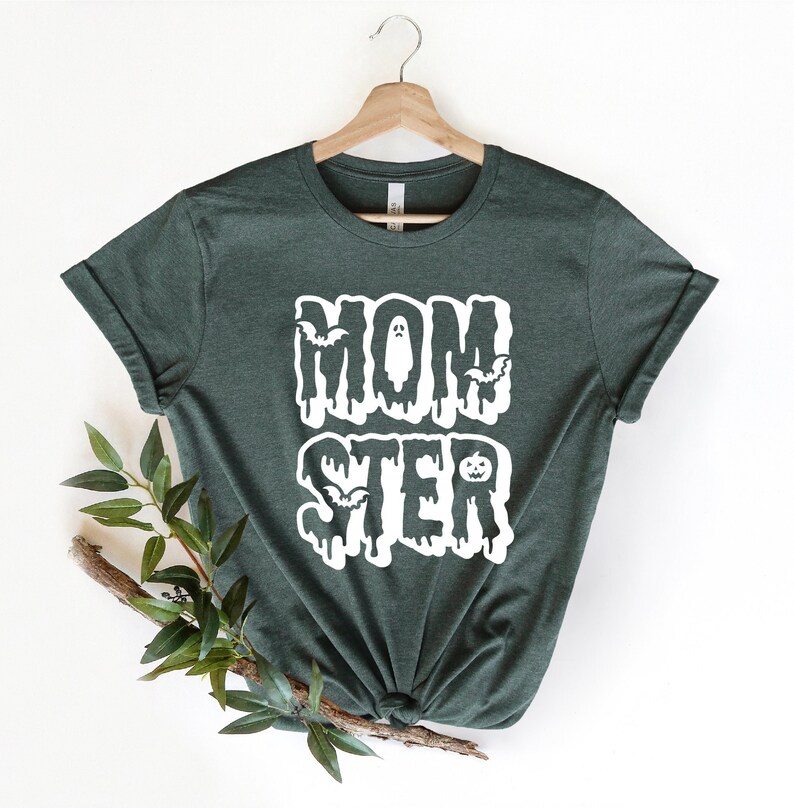 Momster Shirt, Mom Halloween Shirt, Funny Mom Shirt, Halloween Shirt, Funny Halloween Shirt, Momster Sweatshirt, Mom Shirt, Spooky Vibes image 2
