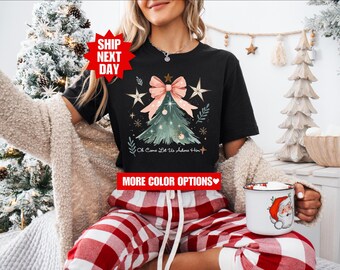 Coquette Christmas Shirt, Coquette Christmas Sweatshirt, Christmas Tree Sweatshirt, Christmas Shirts for Women, Christmas Cute Sweatshirt