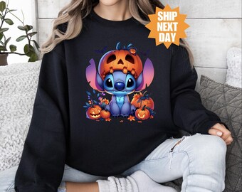 Sudadera de Halloween de Stitch, sudadera de Halloween de Disney, sudadera con capucha de Stitch, sudadera de Halloween, sudadera con capucha de Halloween de Disney, sudadera de Stitch