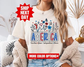 4th of July Shirt, Womens Fourth of July Shirt, USA Graphic Tee, Patriotic Shirt, USA Tee, America Shirt, Independence Day Shirt, USA Shirt