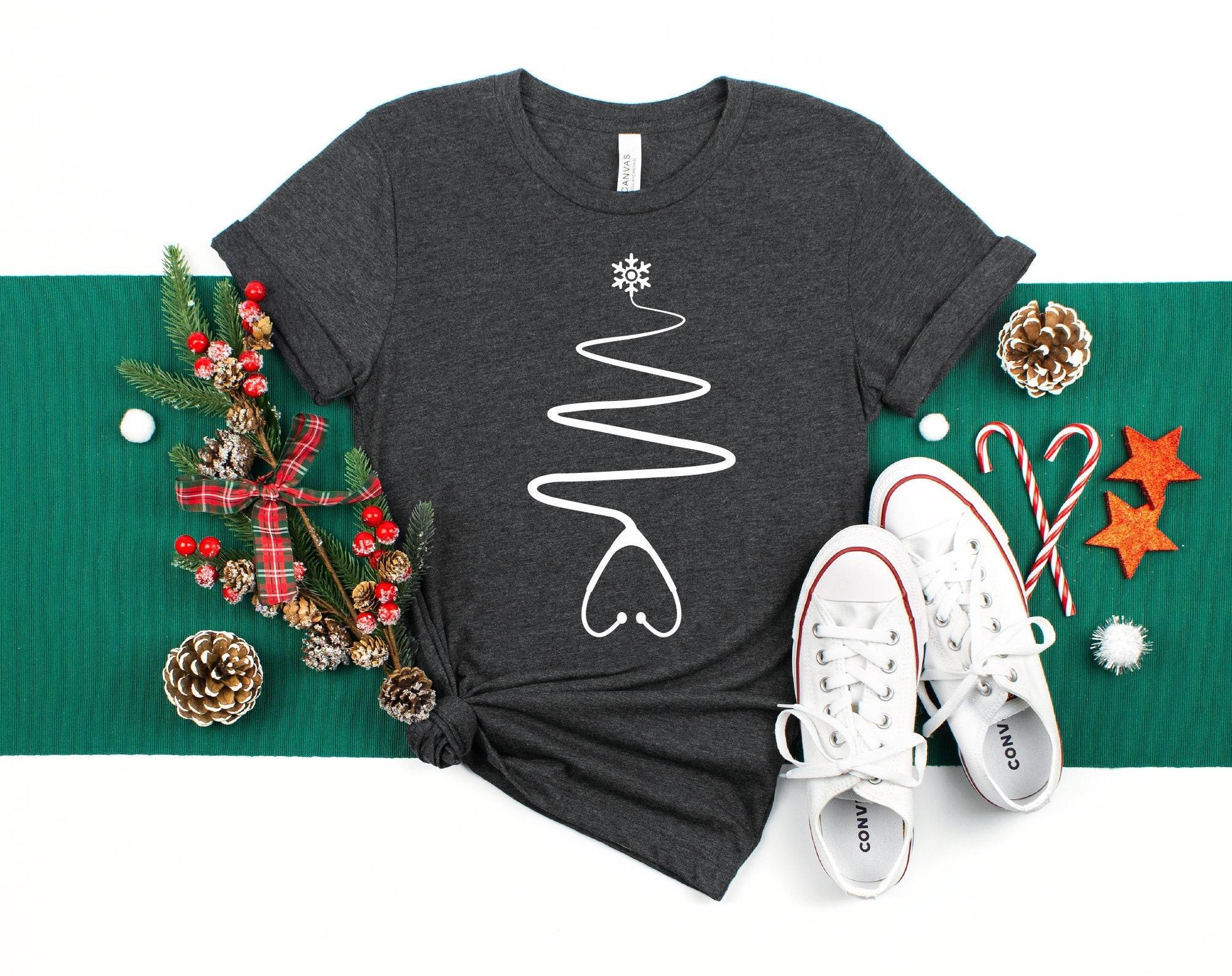 Stethoscope Christmas Tree Shirt, Nurse Christmas Shirt, Nurse Shirt, Christmas Shirt, 2022 Christmas Shirt, Christmas Tree Shirt, Nurse Tee