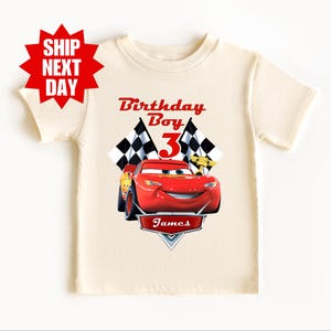 Lightning McQueen 3rd Birthday Shirt, Birthday Boy Shirt, Disney Cars Birthday Shirt, Disney Birthday Shirt, My 3rd Birthday Shirt