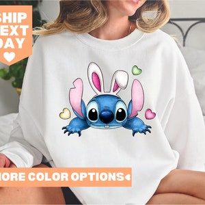Stitch Easter Shirt, Stitch and Angel Easter Shirt, Disney Easter Shirt, Kids Easter Shirt, Stitch Bunny Shirt, Disney Happy Easter Shirt