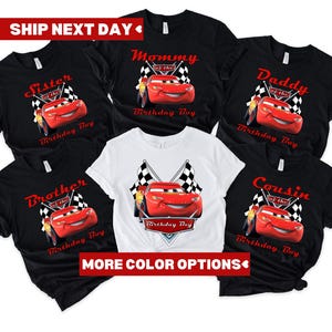 Lightning McQueen Geburtstag Shirt, Disney Cars Geburtstag Familien Shirts, Disney Familie Geburtstag Shirt, Autos Thema Party, Geburtstagskind Shirt