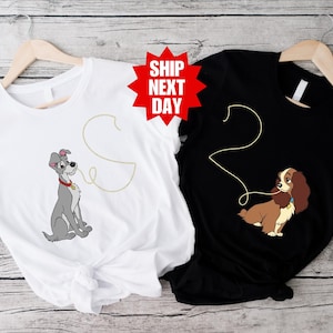 Comfort Colors® Lady And The Tramp Couple Shirt, Disney Couple Shirts, Disney Family Shirts, Disney Matching Shirt, Disney Halloween Shirt,
