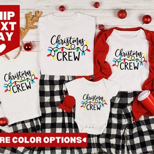 Christmas Crew Shirt, Family Christmas Pajamas, Family Christmas Shirts, Christmas Shirt, Christmas Lights Shirt,Christmas Family Crew Shirt image 4