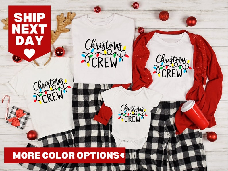 Christmas Crew Shirt, Family Christmas Pajamas, Family Christmas Shirts, Christmas Shirt, Christmas Lights Shirt,Christmas Family Crew Shirt image 4
