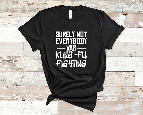 "Surely Not Everybody Was Kung Fu Fighting" Vintage T-Shirt - Unisex Tee, 100% Cotton, Multiple Sizes