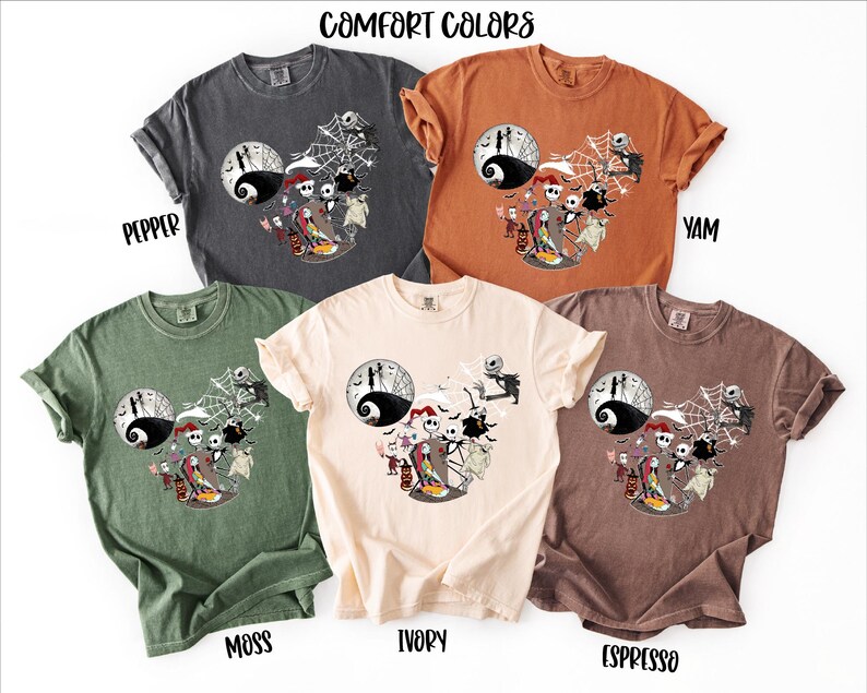 a group of t - shirts with different designs on them