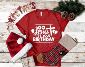 イエス様、あなたの誕生日ですシャツ、クリスマスプレゼント、キリスト教のクリスマスシャツ、宗教的なクリスマスシャツ、クリスマスイエスシャツ、スウェットシャツ
