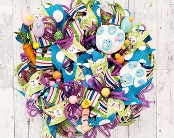 Easter wreath, Easter swag. Easter wreath for front door, Spring wreath, bunny wreath,spring wreath for front door,front door Easter wreath