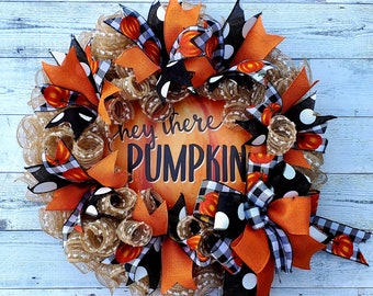 Pumpkin wreath, halloween wreath, halloween wreath for front door, halloween Pumpkin wreath, farmhouse Halloween wreath, halloween farmhouse