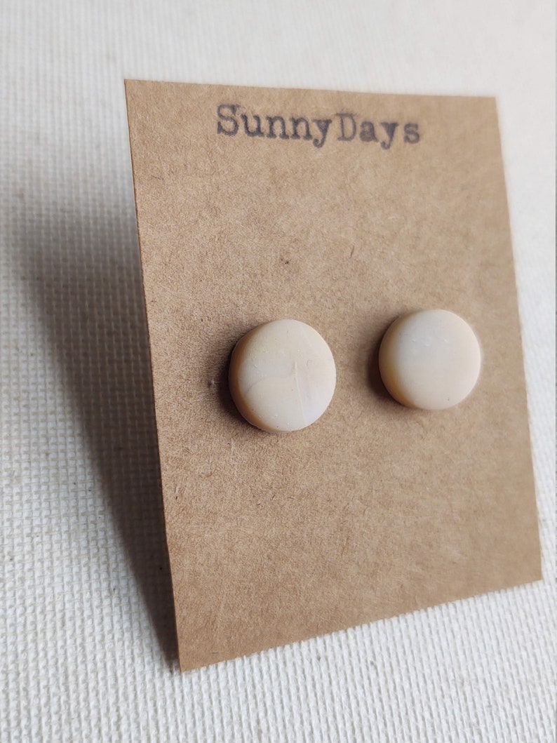 Cute Simple Dainty Rose Faded Marble Post Stud Stick Earrings