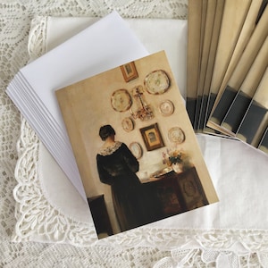Conjunto/12 cartões de notas antigos, dona de casa, em branco, para todas as ocasiões, pacote de valor, amizade, inauguração, obrigado, chá, chá de panela, casamento
