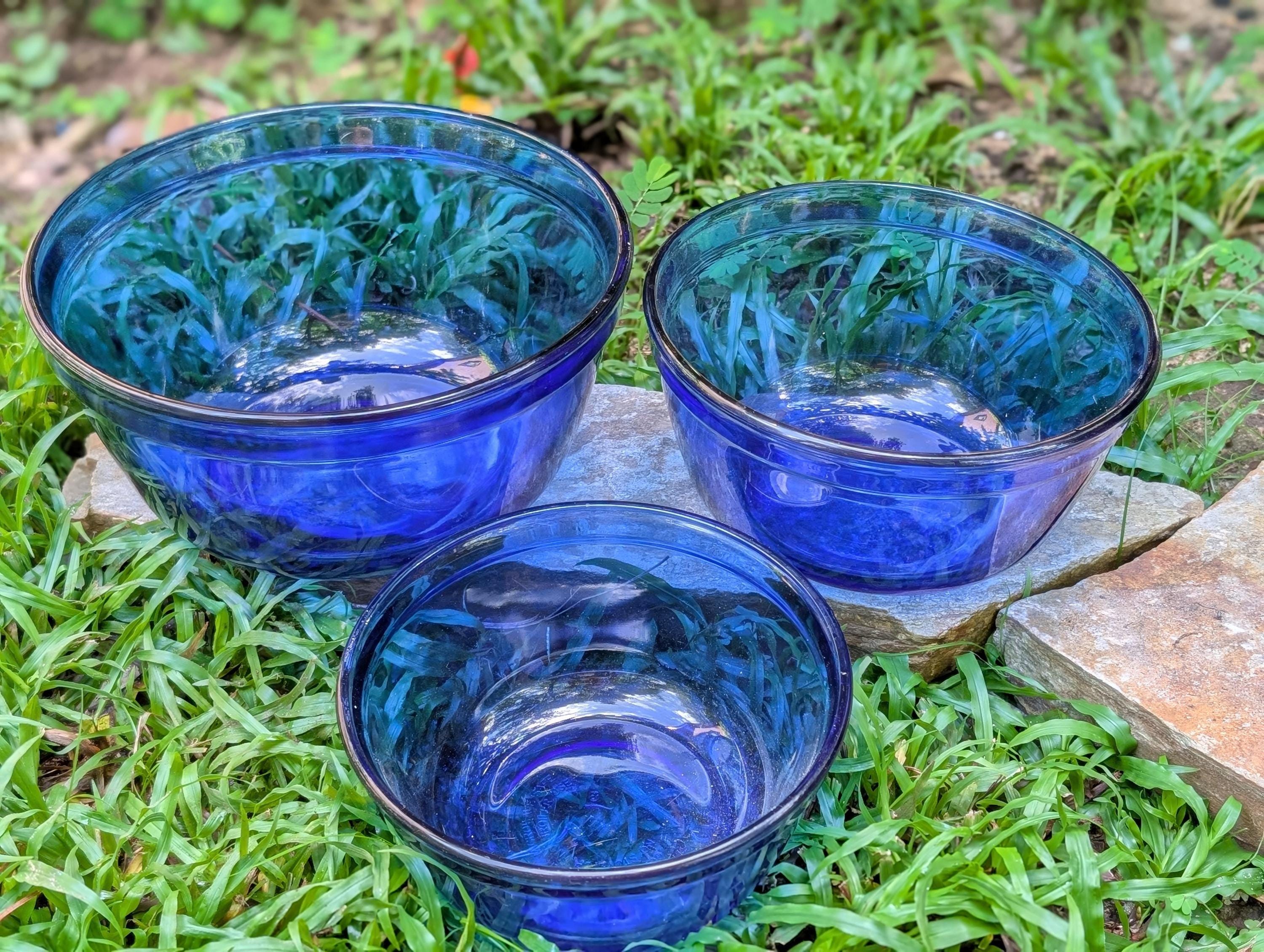 Anchor Hocking Cobalt Blue Mixing Bowls - Etsy