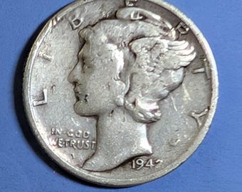 Mercury Dimes – 90% Silver – Various Dates 1917–1945 – Vintage U.S. Coinage