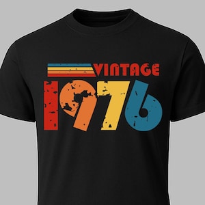 Vintage 1976 50th Birthday T Shirt 2026 fifty gift ideas bild 1