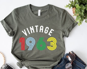 60e verjaardag T-shirt, 1963 T-shirt, verjaardagscadeau voor vrouwen, Limited Edition verjaardag T-shirt, verjaardagscadeau T-shirt cadeau