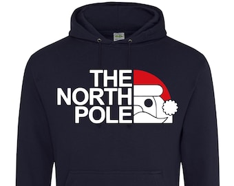 Christmas Jumper SWEATER HOODIE the north pole xmas jumper, xmas gift for him, gift for her
