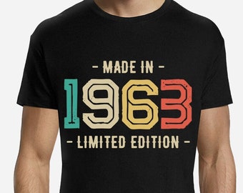 Limited Edition verjaardag T-shirt | 60e verjaardagscadeau | 1963 verjaardagsshirt | 1963 T-shirt | 60e verjaardagscadeau voor vrouwen | 1963 60e geschenk
