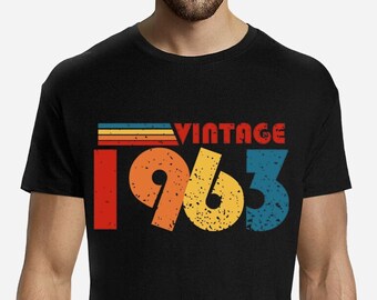 1963 T-shirt | Verjaardagscadeau uit 1973 | Verjaardagscadeau T-shirt cadeau | Verjaardagscadeau voor vrouwen | Vintage 1963 verjaardagsshirt VK | 1963 60e geschenk