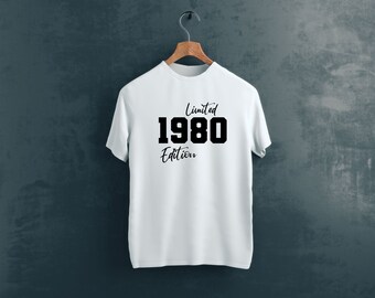 Limited Edition Bold 1980 Geburtstag T-Shirt Geburtstagsgeschenk für Frauen, Limited Edition Geburtstag T-Shirt, Geburtstag T-Shirt Geschenk