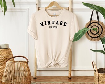 50th Birthday T-Shirt: 1976 Limited Edition Ring Spun Cotton Top