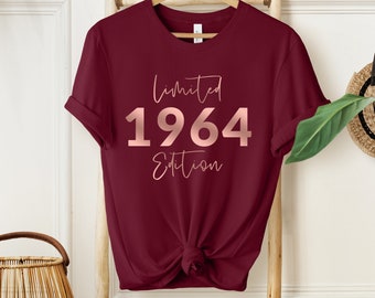 60er Jahre Geburtstag Geschenke für Frauen 1964 T-Shirt, Geburtstagsgeschenk für Frauen, Limited Edition Geburtstag T Shirt, Geburtstag T-Shirt Geschenk