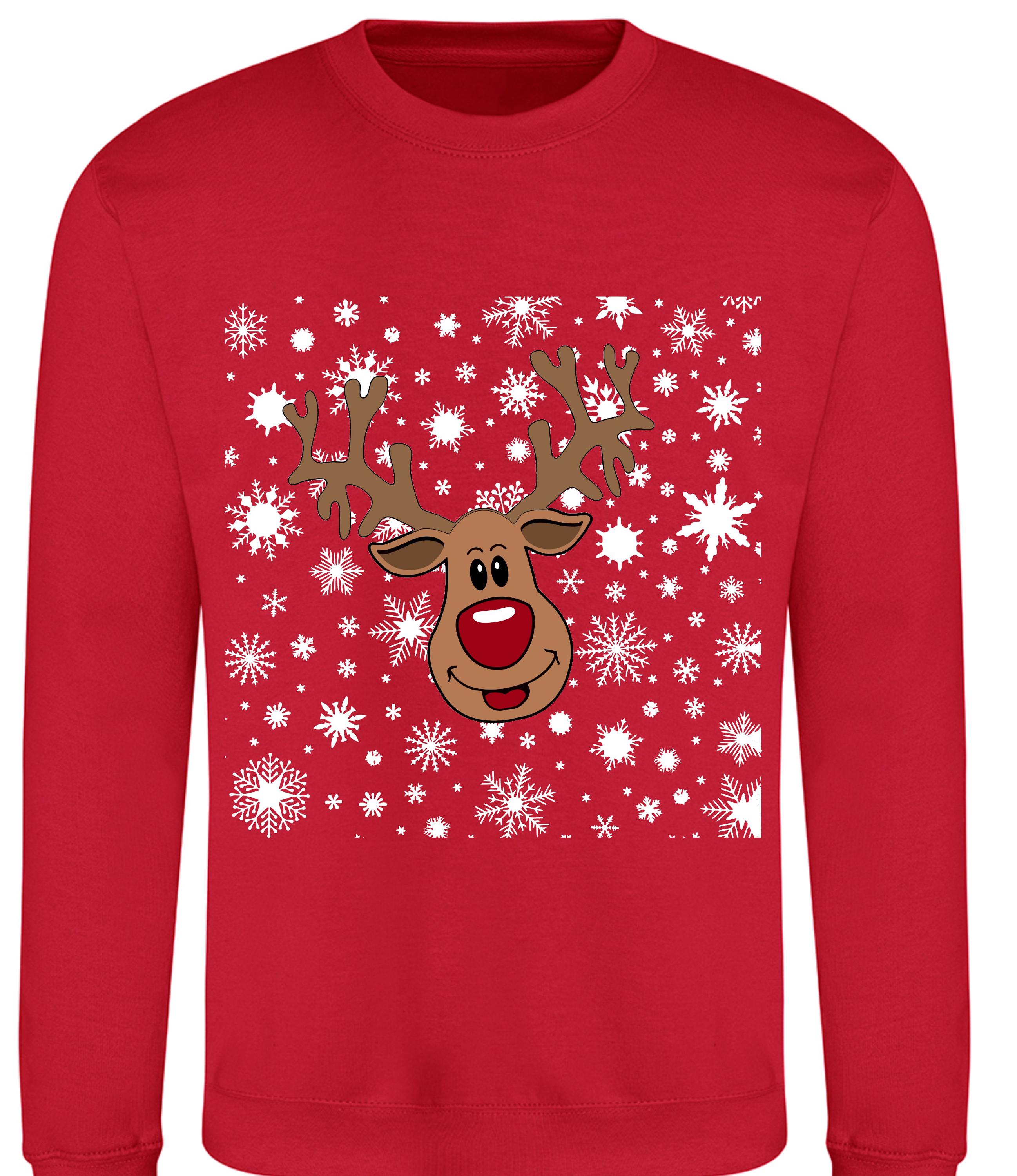 Reindeer Christmas Sweatshirt, Funny Holiday Jumper UK