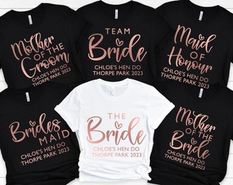 Personalised Hen Party T Shirts, Team Bride T Shirt, Hen Party Shirts, Bachelorette Party Shirts, Bachelorette Shirts, Bachelorette Gifts