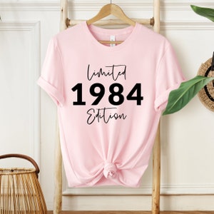 40th Birthday T-shirt, 1984 T-shirt, Birthday Gift for Women, Happy Birthday T Shirt, Birthday T-shirt Gift soft pink