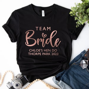 Personalised Hen Party T Shirts, Team Bride T Shirt, Hen Party Shirts, Bachelorette Party Shirts, Bachelorette Shirts, Bachelorette Gifts image 4