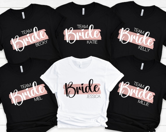 Personalized Hen Party T-Shirts: Team Bride, Bachelorette Gifts