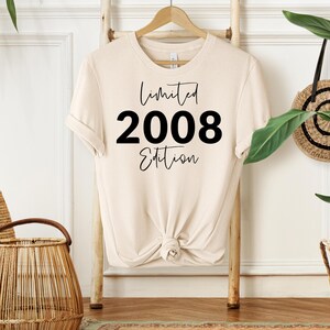 18th Birthday T-Shirt: Limited Edition, Soft Cotton NATURAL