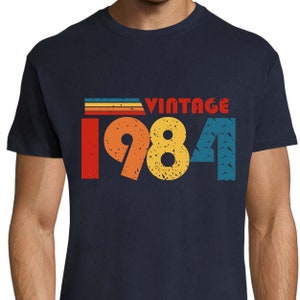 40. Geburtstag T-Shirt, 1984 T-Shirt, Geburtstagsgeschenk für Frauen, Geschenk für Männer alles Gute zum Geburtstag T-Shirt, Geburtstags-T-Shirt Geschenk Navy