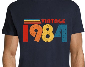 T-shirt 40e anniversaire, T-shirt 1984, cadeau d'anniversaire pour femme, cadeau pour homme T-shirt joyeux anniversaire, cadeau t-shirt d'anniversaire