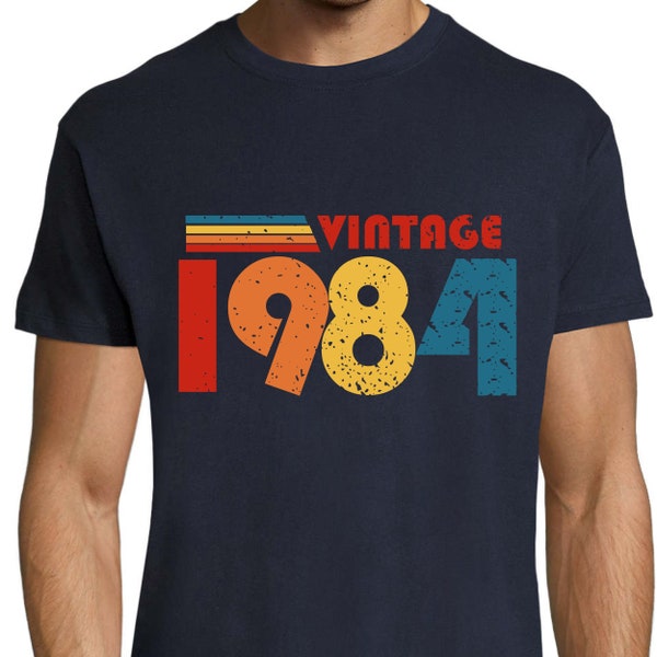 T-shirt 40e anniversaire, T-shirt 1984, cadeau d'anniversaire pour femme, cadeau pour homme T-shirt joyeux anniversaire, cadeau t-shirt d'anniversaire