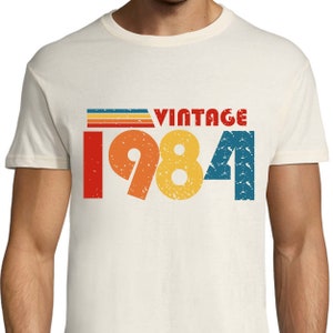 40. Geburtstag T-Shirt, 1984 T-Shirt, Geburtstagsgeschenk für Frauen, Geschenk für Männer alles Gute zum Geburtstag T-Shirt, Geburtstags-T-Shirt Geschenk Natural