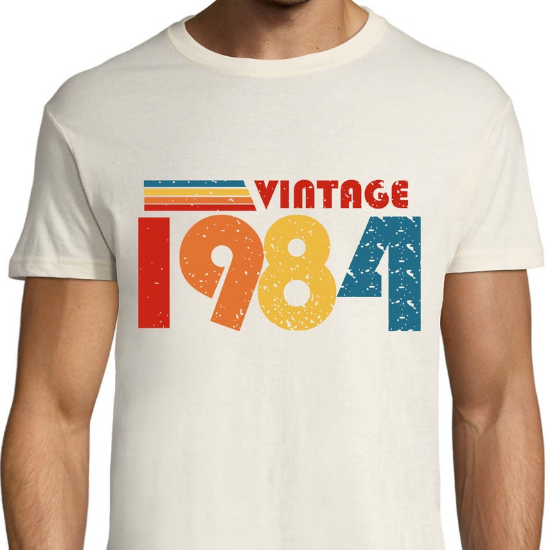 40th Birthday T-shirt, 1984 T-shirt, Birthday Gift for Women, Gift for Men Happy Birthday T Shirt, Birthday T-shirt Gift Natural