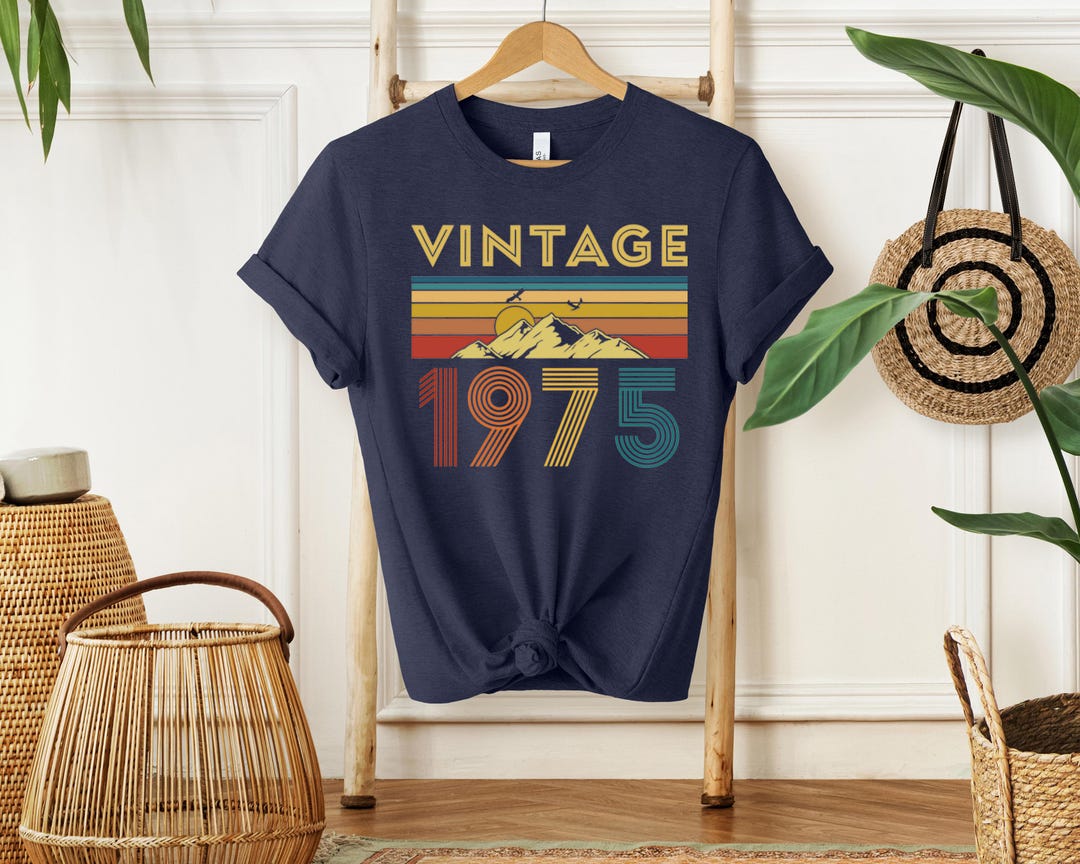 1975 Vintage Birthday Shirt For Women - 50th Birthday Gift, Retro Design, Custom Year Option - View #7