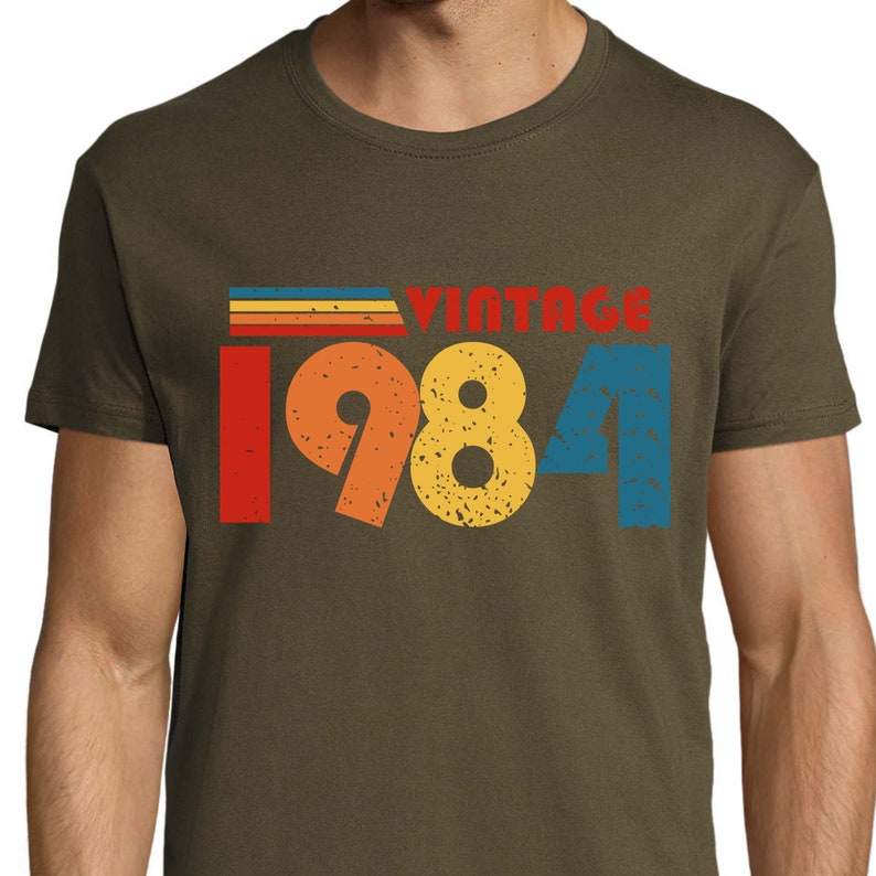 40. Geburtstag T-Shirt, 1984 T-Shirt, Geburtstagsgeschenk für Frauen, Geschenk für Männer alles Gute zum Geburtstag T-Shirt, Geburtstags-T-Shirt Geschenk Army Green