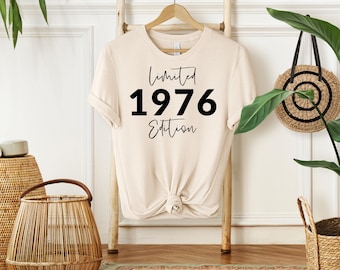 50th Birthday T-Shirt: 1976 Limited Edition, Soft Cotton