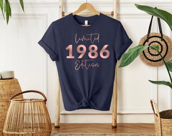 40th Birthday T-shirt, 1986 T-shirt, Birthday Gift for Women, Happy Birthday T Shirt, Birthday T-shirt Gift