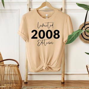 18th Birthday T-Shirt: Limited Edition, Soft Cotton SAND