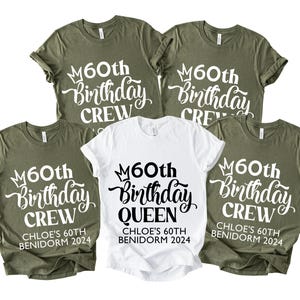60th Birthday Crew Shirt: 1966 Group Matching Tee