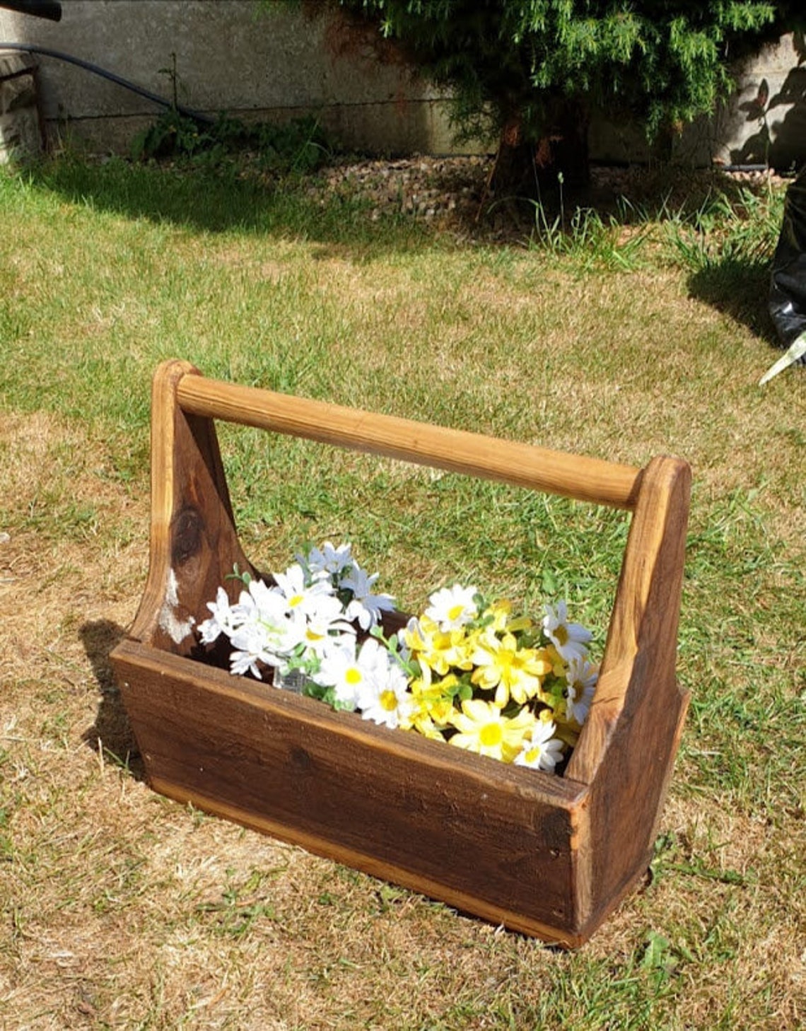 Outdoor Wooden Toolbox Planter Etsy